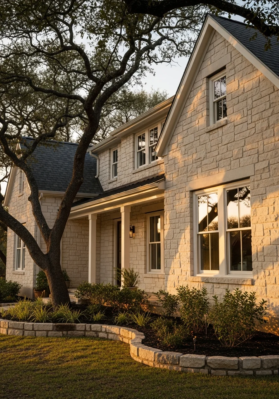 Georgetown home exterior showing classic central Texas style, representing the city's character and heritage.